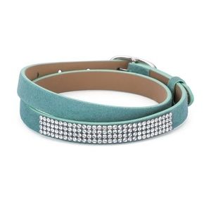Stylish Turquoise Wrap Bracelet with Crystals